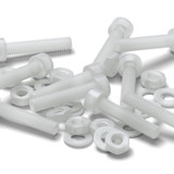10x viti TCEI in PVDF naturale M3 x 20 mm, dadi & rondelle