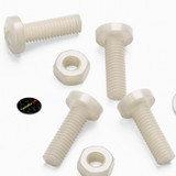 50x Natural Nylon Pan Head Machine Screws & Bolts M6 x 20 mm, Nuts & Washers