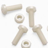 50x Natural Nylon Pan Head Machine Screws & Bolts M6 x 20 mm, Nuts & Washers