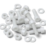 10x Natural PVDF Socket Head Machine Screws M6 x 20 mm, Nuts & Washers