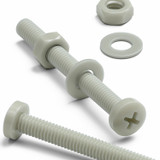 50x viti metriche nylon rinforzato fibra di vetro M4 x 40mm + dadi/rondelle