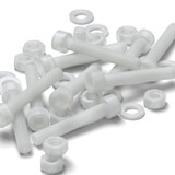 10x Natural PVDF Socket Head Machine Screws M6 x 40 mm, Nuts & Washers