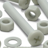 50x viti metriche nylon rinforzato fibra di vetro M5 x 40mm + dadi/rondelle