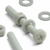 50x Glass Filled Nylon Pan Head Machine Screws M5 x 40 mm, Nuts & Washers