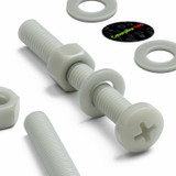 50x Glass Filled Nylon Pan Head Machine Screws M5 x 40 mm, Nuts & Washers