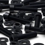 50x Black Nylon Socket Head Machine Screws M4 x 20 mm, Nuts & Washers