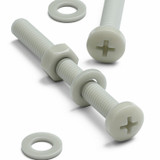 50x Glass Filled Nylon Pan Head Machine Screws M6 x 60 mm, Nuts & Washers