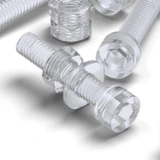 50x Clear Acrylic Socket Head Machine Screws M4 x 20 mm, Nuts & Washers