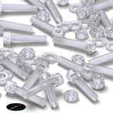 50x Clear Acrylic Socket Head Machine Screws M4 x 20 mm, Nuts & Washers