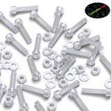 50x viti TCEI in acrilico trasparente M4 x 20 mm, dadi & rondelle