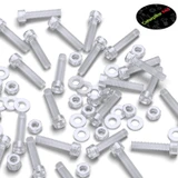50x Clear Acrylic Socket Head Machine Screws M4 x 20 mm, Nuts & Washers