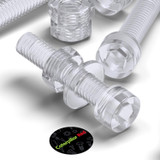 50x viti TCEI in acrilico trasparente M4 x 20 mm, dadi & rondelle