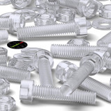 50x Clear Acrylic Socket Head Machine Screws M4 x 20 mm, Nuts & Washers