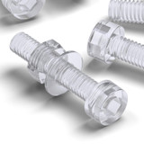 50x viti TCEI in acrilico trasparente M3 x 20 mm, dadi & rondelle