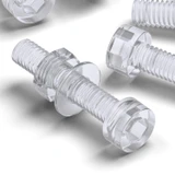 50x Clear Acrylic Socket Head Machine Screws M3 x 20 mm, Nuts & Washers