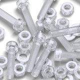 50x viti TCEI in acrilico trasparente M3 x 20 mm, dadi & rondelle