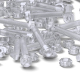 50x Clear Acrylic Socket Head Machine Screws M3 x 20 mm, Nuts & Washers