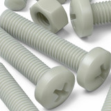 50x viti metriche nylon rinforzato fibra di vetro M8 x 40mm + dadi/rondelle