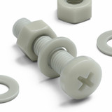 50x viti metriche nylon rinforzato fibra di vetro M8 x 40mm + dadi/rondelle