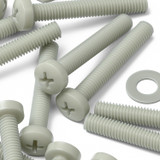 50x Glass Filled Nylon Pan Head Machine Screws M3 x 20 mm, Nuts & Washers