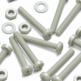 50x viti metriche nylon rinforzato fibra di vetro M3 x 20mm + dadi/rondelle