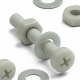50x viti metriche nylon rinforzato fibra di vetro M3 x 20mm + dadi/rondelle