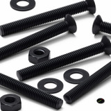 50x Black Nylon Countersunk Cross Machine Screws M3 x 25 mm, Nuts & Washers