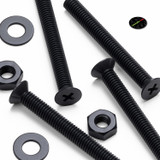 50x Black Nylon Countersunk Cross Machine Screws M3 x 25 mm, Nuts & Washers