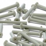 50x Glass Filled Nylon Countersunk Machine Screws M5 x 40 mm, Nuts & Washers