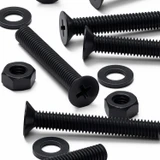 50x Black Nylon Countersunk Cross Machine Screws M6 x 40 mm, Nuts & Washers