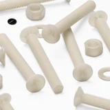 50x Natural Nylon Countersunk Machine Screws M5 x 40 mm, Nuts & Washers