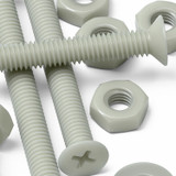 50x Glass Filled Nylon Countersunk Machine Screws M3 x 25 mm, Nuts & Washers