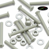 50x Glass Filled Nylon Countersunk Machine Screws M3 x 25 mm, Nuts & Washers