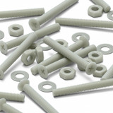 50x viti metriche svasate in nylon vetrorinforzato M3 x 25 mm dadi/rondelle