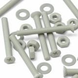 50x Glass Filled Nylon Countersunk Machine Screws M3 x 25 mm, Nuts & Washers