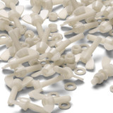 50x Natural Nylon Plastic Butterfly Wing Screws M5 x 20 mm, Nuts & Washers