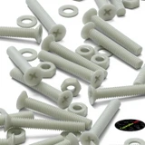 50x Glass Filled Nylon Countersunk Machine Screws M2 x 16 mm, Nuts & Washers