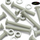 50x viti metriche svasate in nylon vetrorinforzato M2 x 16 mm dadi/rondelle