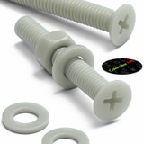 50x viti metriche svasate in nylon vetrorinforzato M2 x 16 mm dadi/rondelle