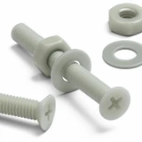 50x Glass Filled Nylon Countersunk Machine Screws M4 x 30 mm, Nuts & Washers
