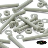50x viti metriche svasate in nylon vetrorinforzato M4 x 30 mm dadi/rondelle