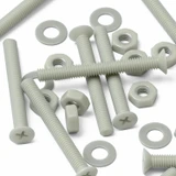 50x viti metriche svasate in nylon vetrorinforzato M4 x 30 mm dadi/rondelle