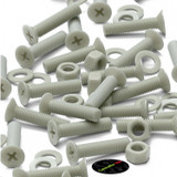 50x viti metriche svasate in nylon vetrorinforzato M5 x 20 mm dadi/rondelle