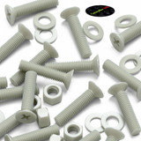 50x viti metriche svasate in nylon vetrorinforzato M5 x 20 mm dadi/rondelle