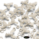 50x Natural Nylon Plastic Butterfly Wing Screws M6 x 15 mm, Nuts & Washers