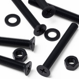 50x viti metriche svasate a croce in nylon nero M5 x 40 mm, dadi/rondelle