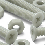 50x viti metriche svasate in nylon vetrorinforzato M6 x 40 mm dadi/rondelle