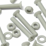 50x viti metriche svasate in nylon vetrorinforzato M6 x 40 mm dadi/rondelle