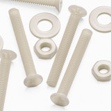 50x Natural Nylon Countersunk Machine Screws M2 x 16 mm, Nuts & Washers
