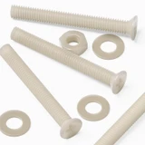 50x Natural Nylon Countersunk Machine Screws M3 x 25 mm, Nuts & Washers